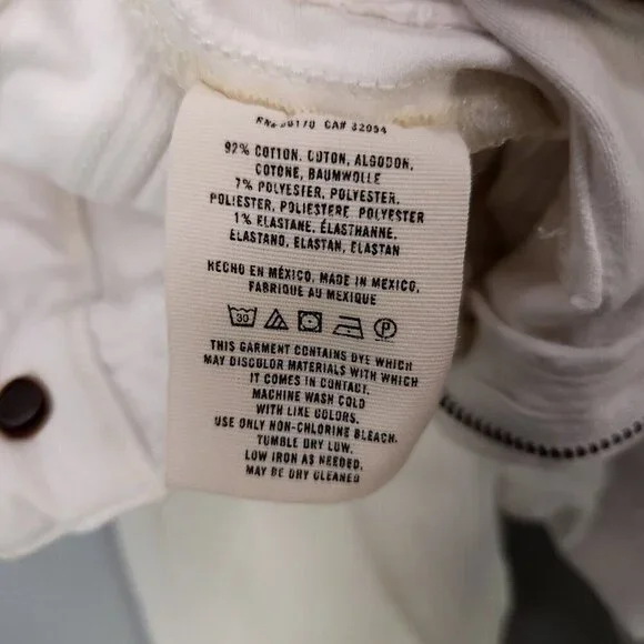 Pilcro Anthropologie Superscript Flared Jeans Women's Size 26 White 23" Inseam - Picture 13 of 15